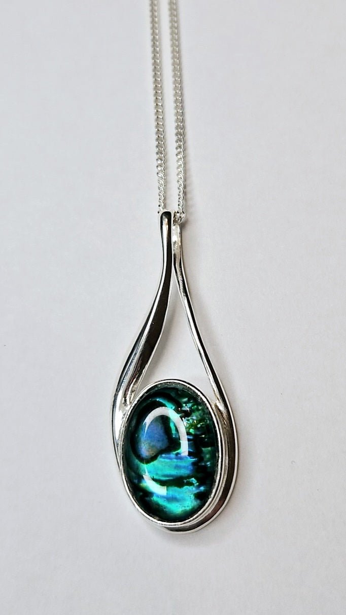 Sally Courage Collection Sterling Silver & Paua Shell Necklace - Stellify