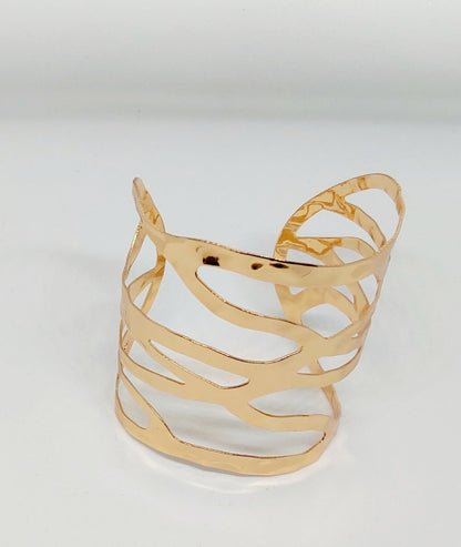Aphrodite Cuff Bangle Gold - Stellify