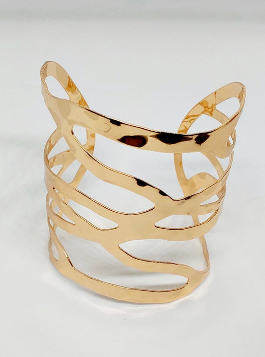 Aphrodite Cuff Bangle Gold - Stellify