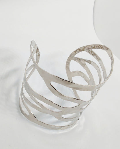 Aphrodite Cuff Bangle Silver - Stellify