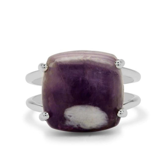 Auralite Double Band Silver Statement Ring - Stellify