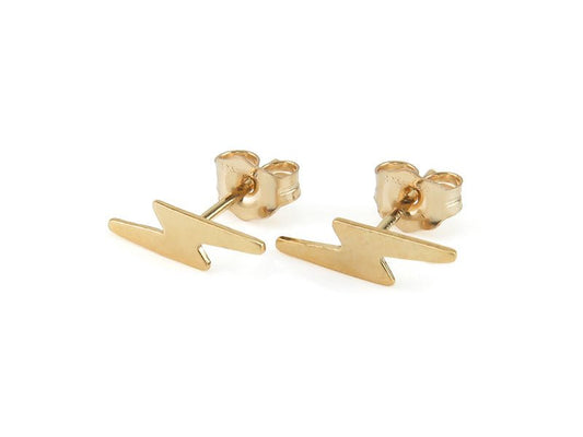 Golden Bolt Elegance Studs - Stellify