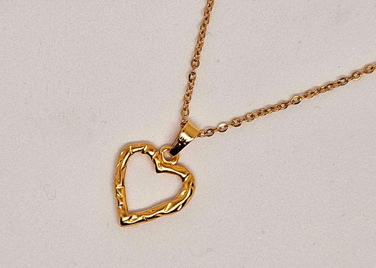 Hammered Heart Necklace - Stellify