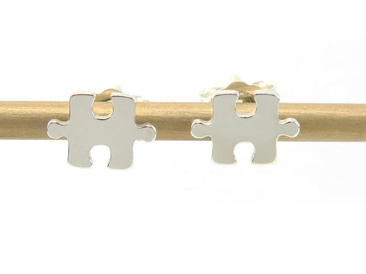 Jigsaw Puzzle Piece Stud Earrings - Stellify