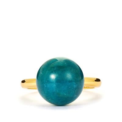 Radiant Gold-Plated Neon Apatite Ball Ring - Stellify