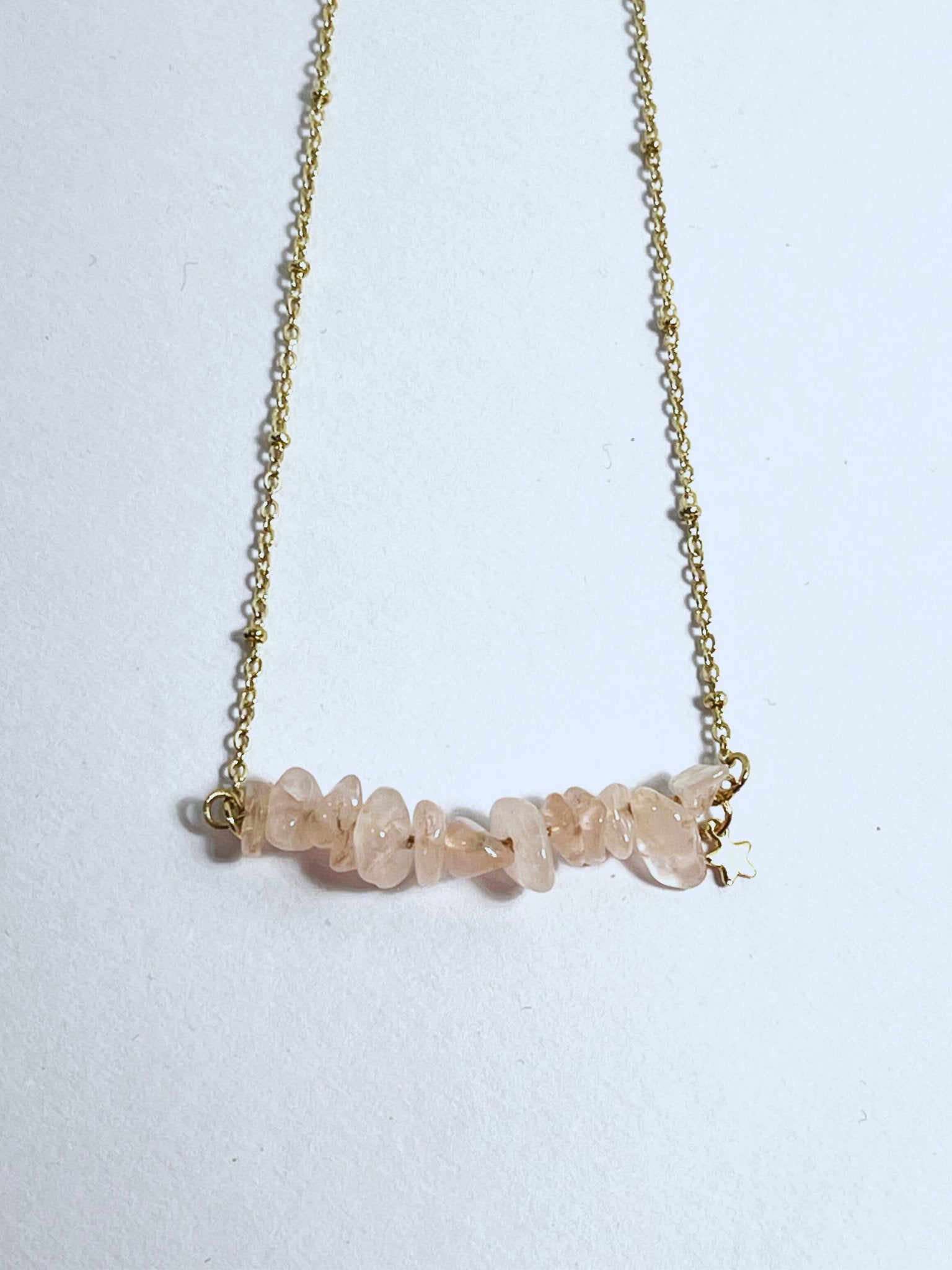 Rose Quartz Crystal Healing Necklace - Stellify
