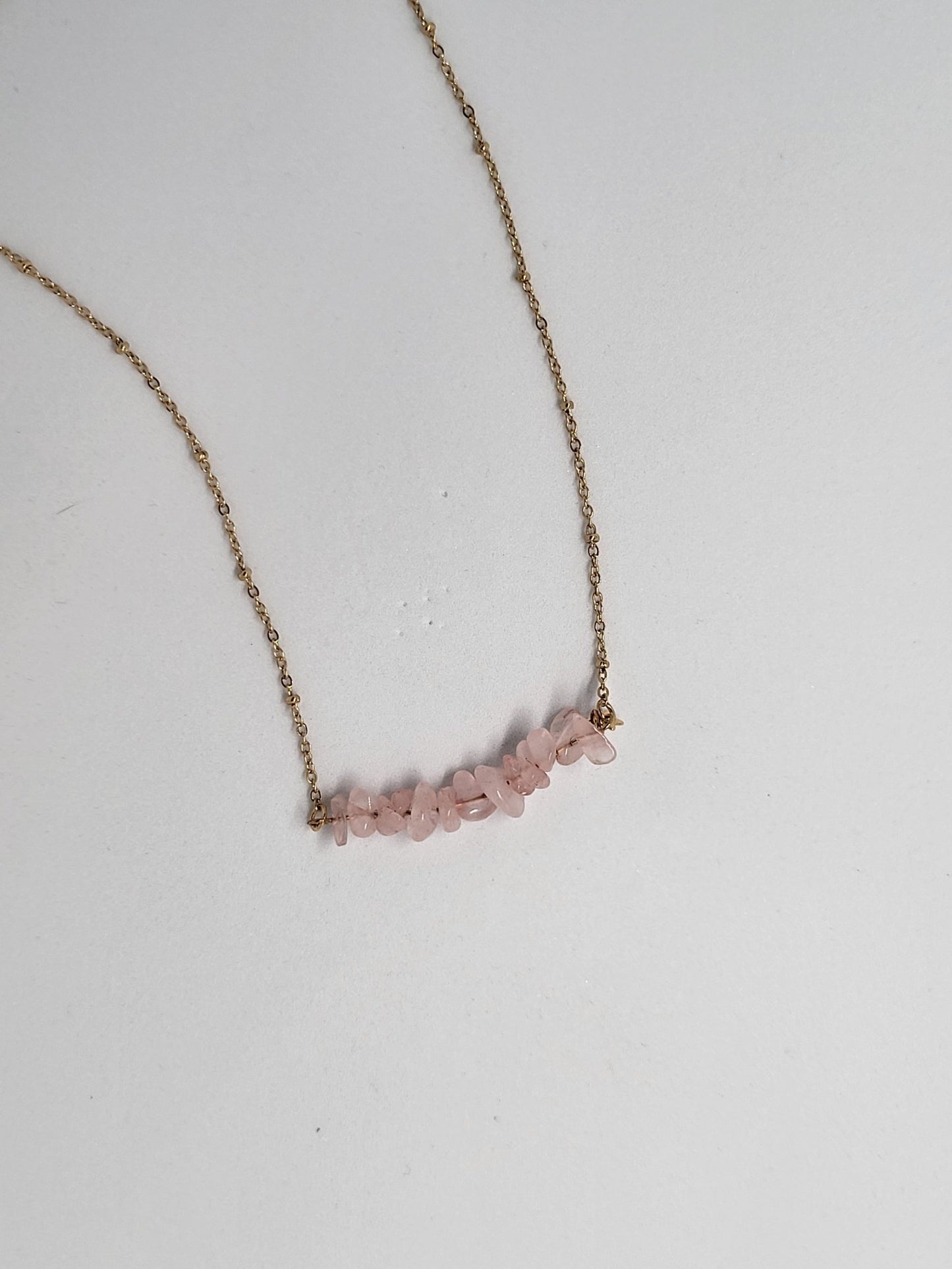 Rose Quartz Crystal Healing Necklace - Stellify