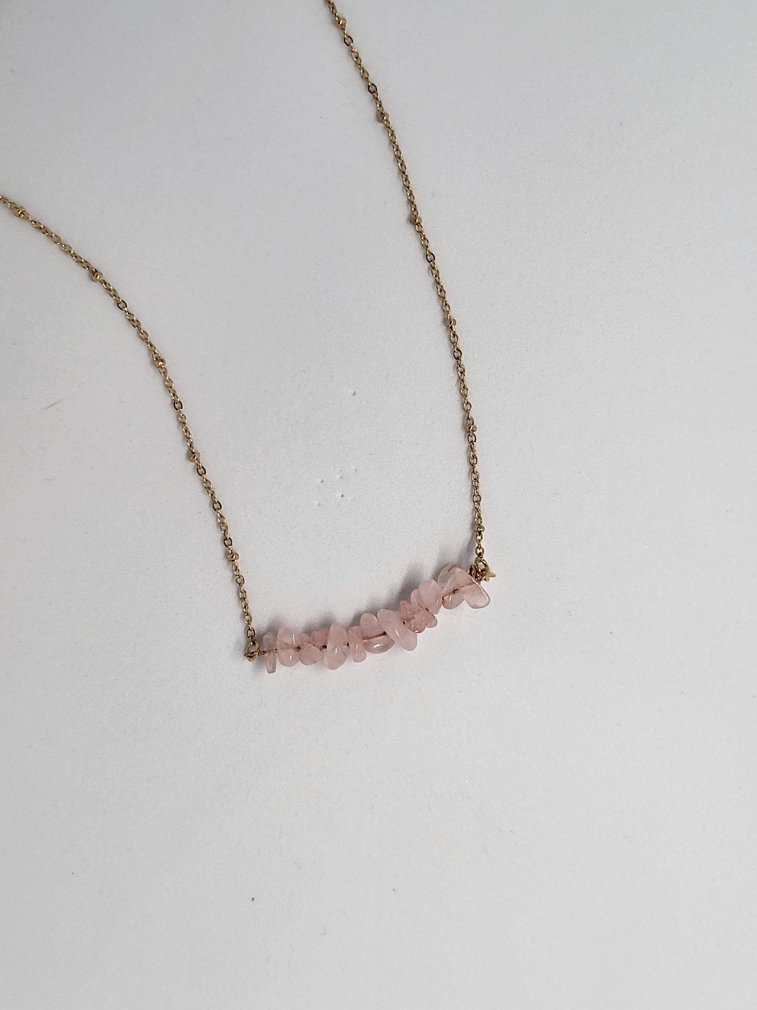 Rose Quartz Crystal Healing Necklace - Stellify