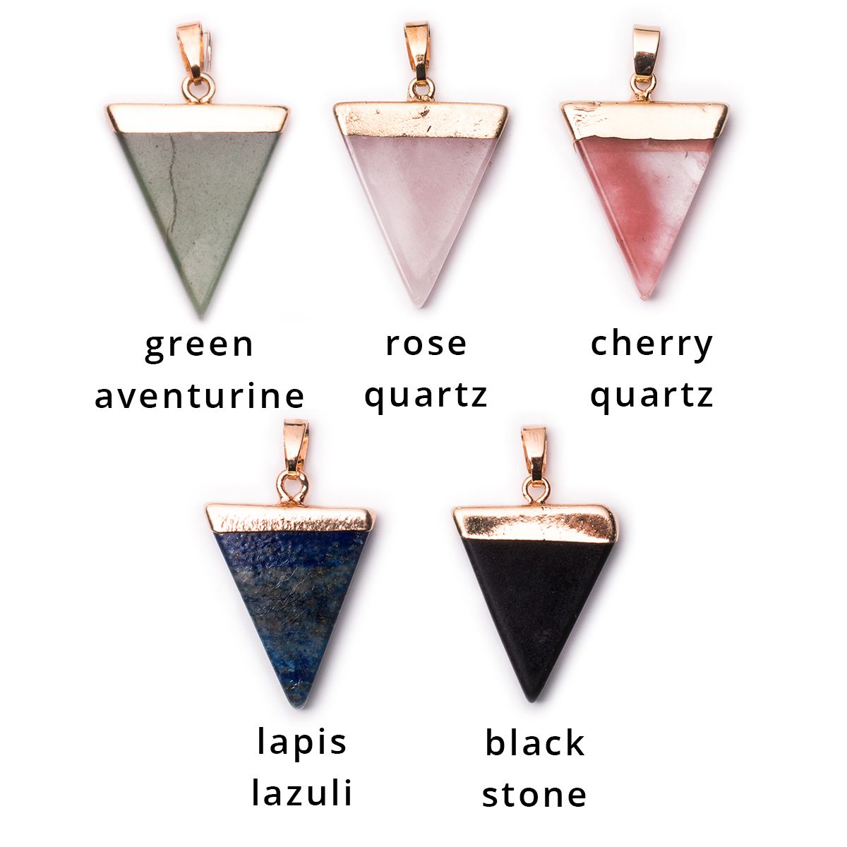 Rose Quartz Triangle Pendant - Stellify