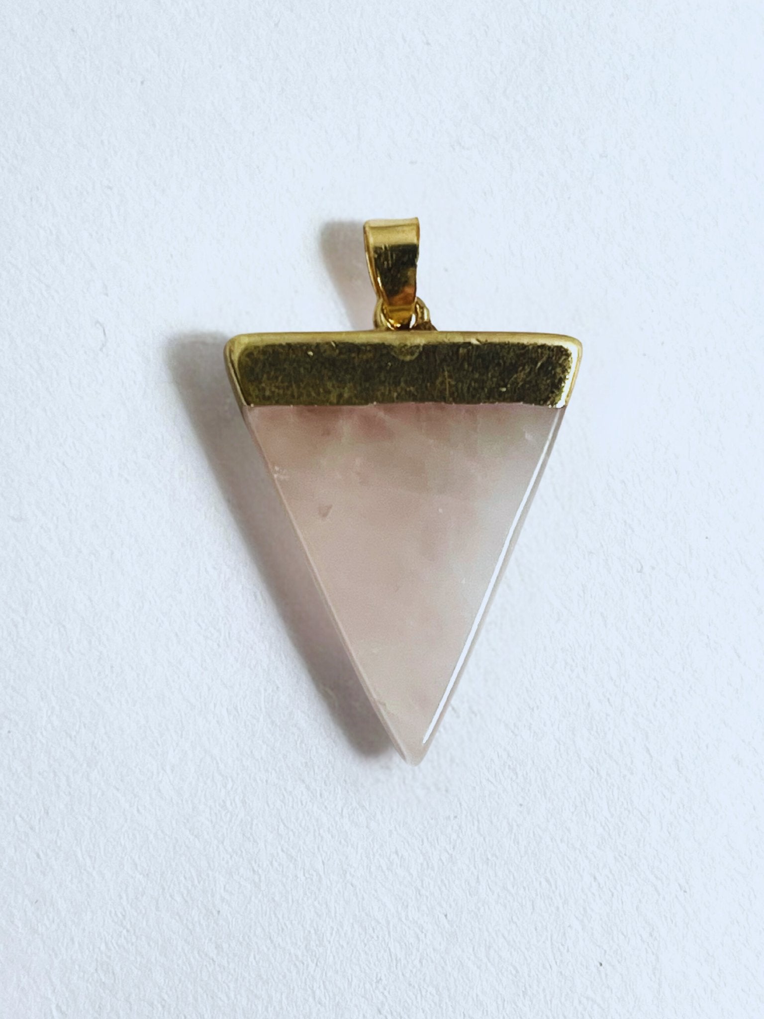Rose Quartz Triangle Pendant - Stellify