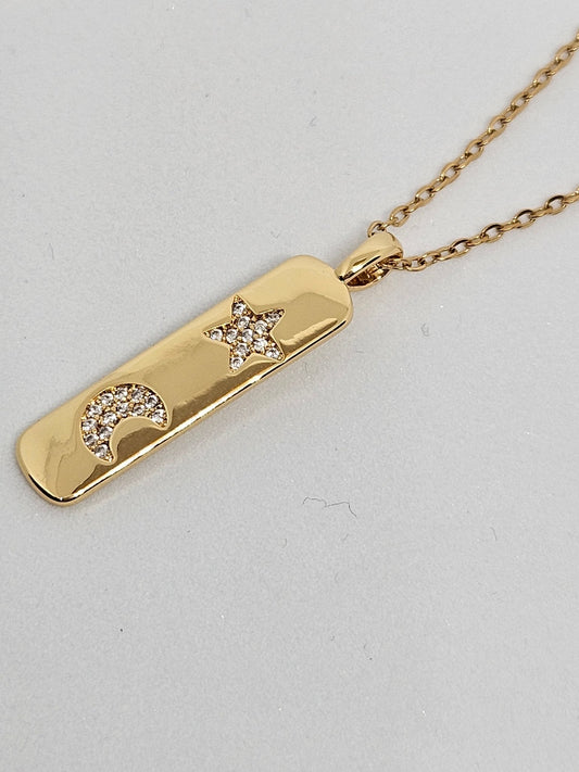 Steorra Star and Moon Necklace - Stellify