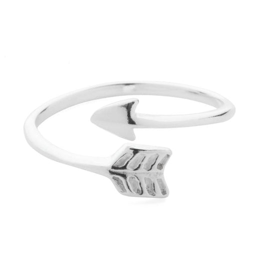 Sterling Silver Adjustable Arrow Ring - Stellify