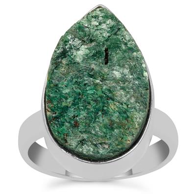 Sterling Silver Fuchsite Raw Drusy Statement Ring - Stellify