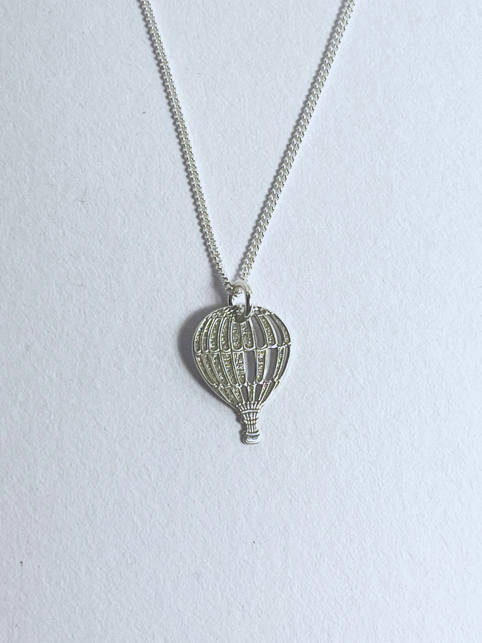 Sterling Silver Hot Air Balloon Pendant Necklace - Stellify