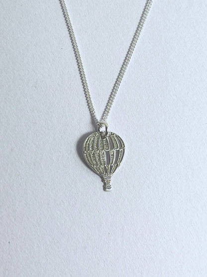 Sterling Silver Hot Air Balloon Pendant Necklace - Stellify