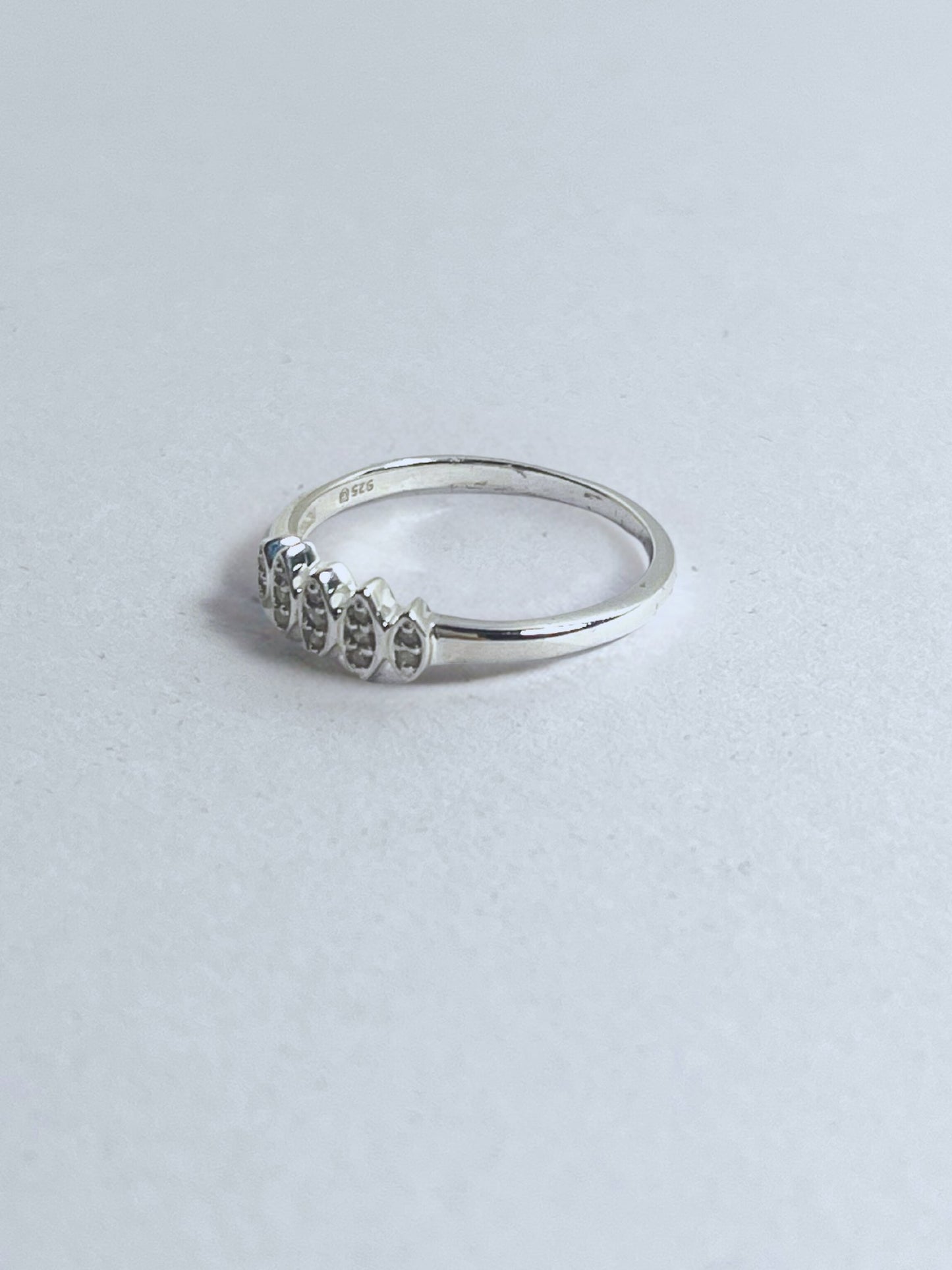 Sterling Silver White Diamond Pave Ring - Stellify