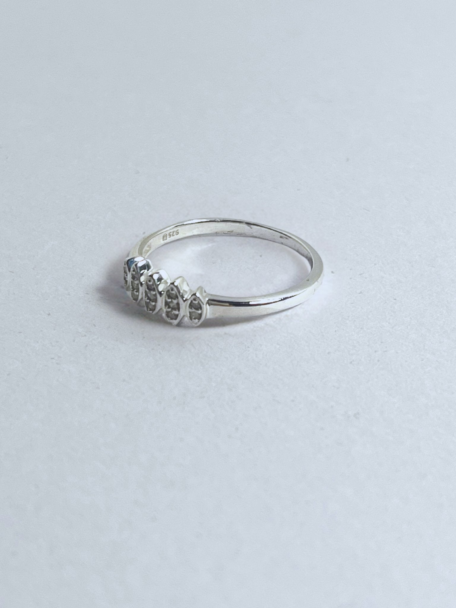 Sterling Silver White Diamond Pave Ring - Stellify