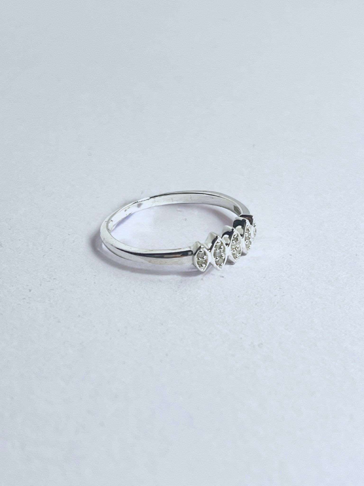 Sterling Silver White Diamond Pave Ring - Stellify
