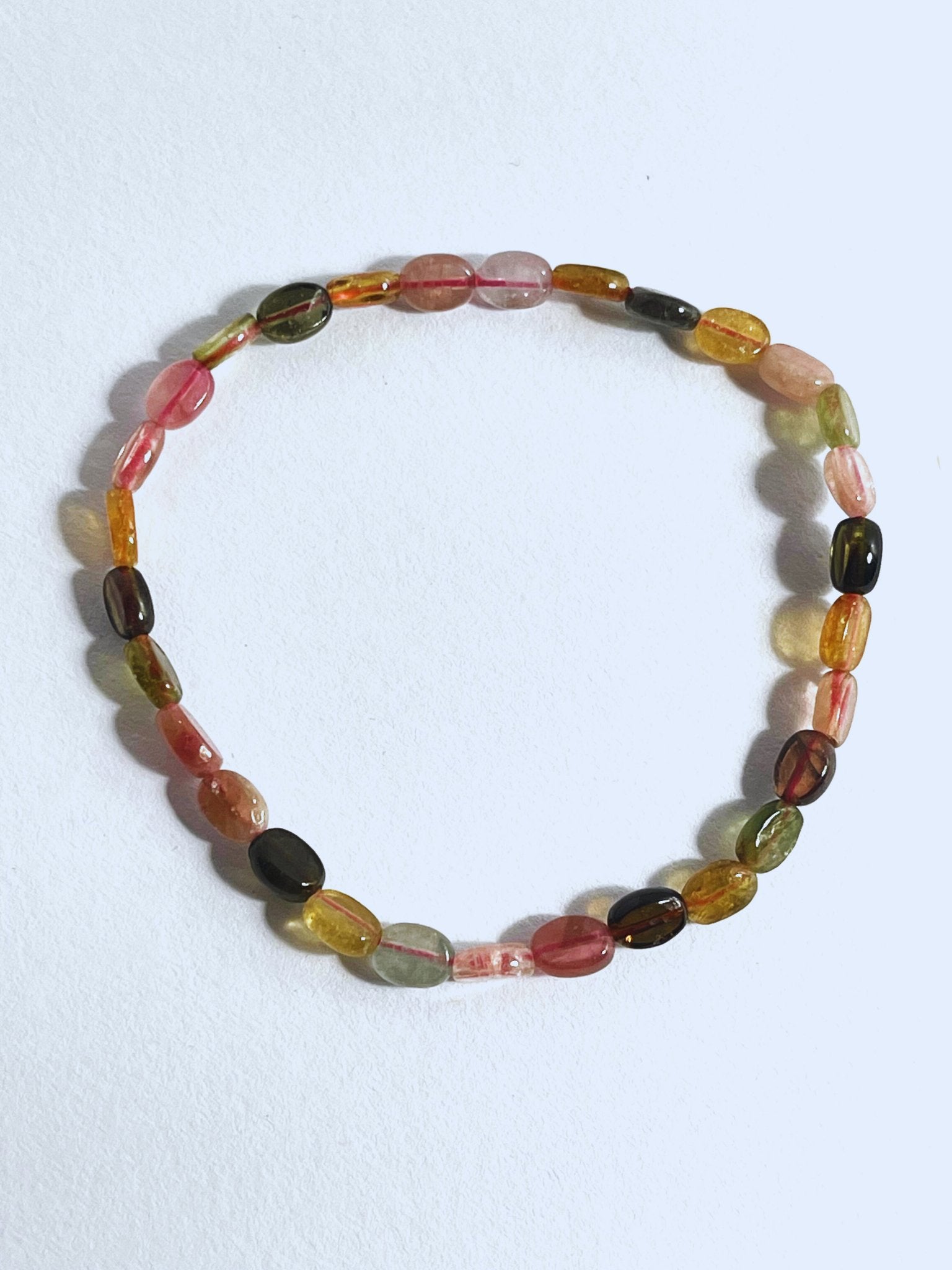 Stunning 30cts Multi-Colored Tourmaline Stretchable Bracelet - Stellify