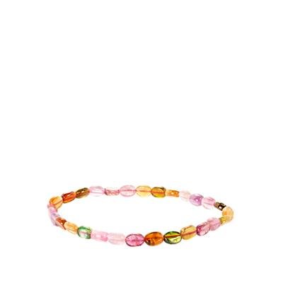 Stunning 30cts Multi-Colored Tourmaline Stretchable Bracelet - Stellify
