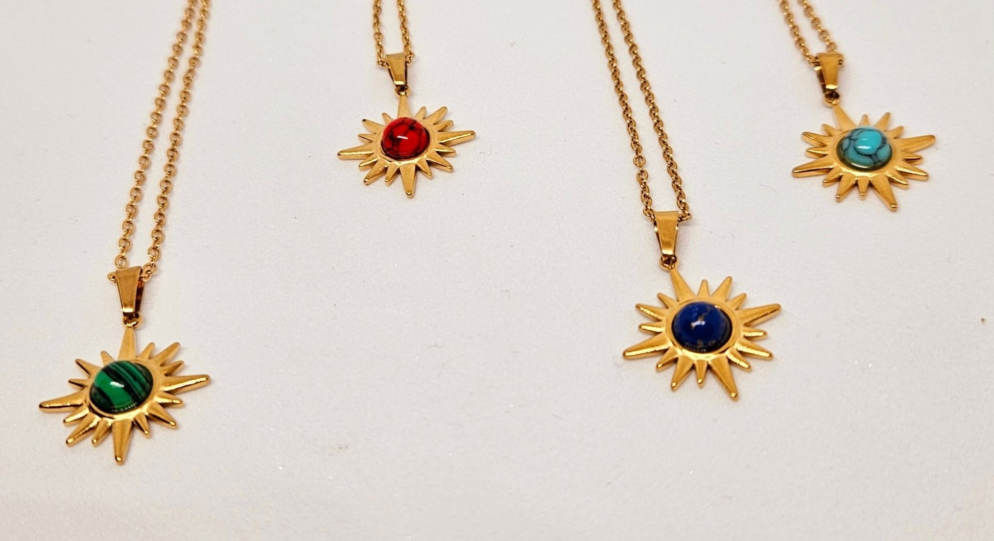 Vega Gold Star Necklace with Lapis Lazuli stone - Stellify